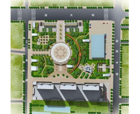 郑州项城广场,鸟瞰图设计